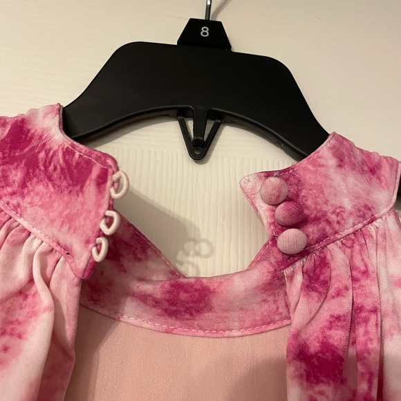 NWT pink tie-dye-look INC maxi dress - Picture 3 of 8